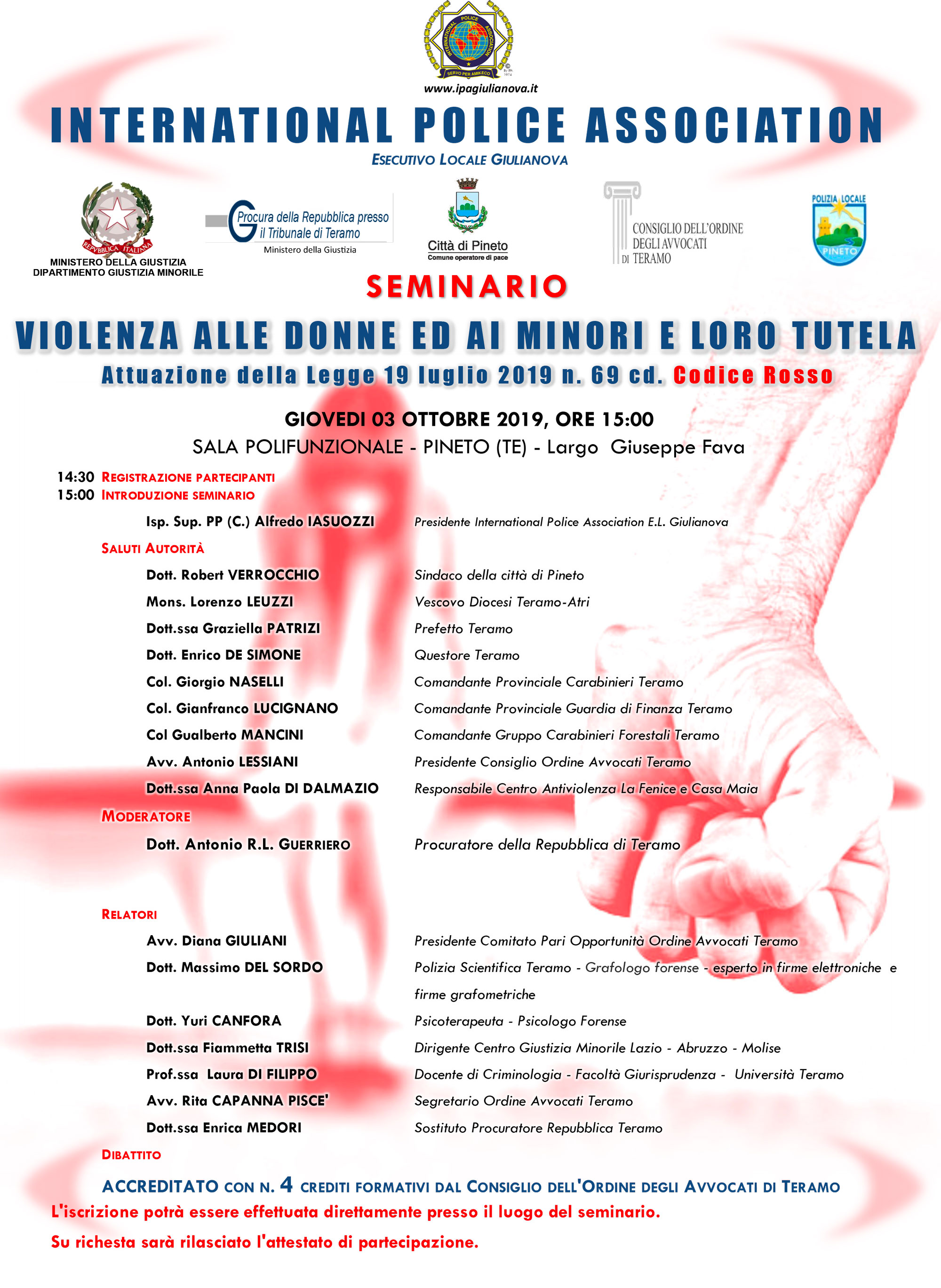 Violenza sulle donne e ai minori e loro tutela